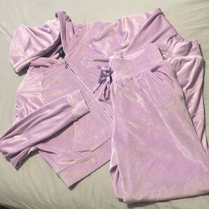 Victoria’a Secret velour zip up hoodie jogger pants suit